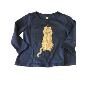 Tea Collection Blue Cat Shirt 9-12